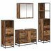 Set de mobilier pentru baie 4 pcs Lemn vechi Lemn compozit - WALTI WALTI