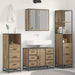 Set de mobilier pentru baie cu sertar 4 pcs stejar artizanal - WALTI WALTI
