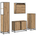 Set de mobilier pentru baie cu sertar 4 pcs stejar artizanal - WALTI WALTI