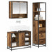 Set de mobilier pentru baie 3 pcs Lemn Vechi Lemn compozit - WALTI WALTI