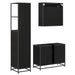 Set de mobilier pentru baie 3 pcs Stejar Negru Lemn compozit - WALTI WALTI