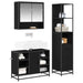 Set de mobilier pentru baie 3 pcs Stejar Negru Lemn compozit - WALTI WALTI