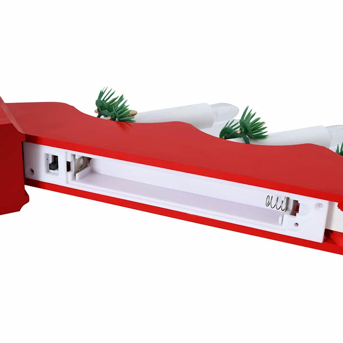 Pod din Lumânări de Crăciun cu 7 LED Roșu 39.5 x 5 x 29 cm WALTI
