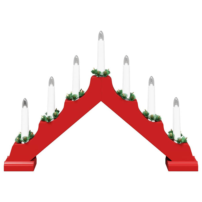 Pod din Lumânări de Crăciun cu 7 LED Roșu 39.5 x 5 x 29 cm WALTI