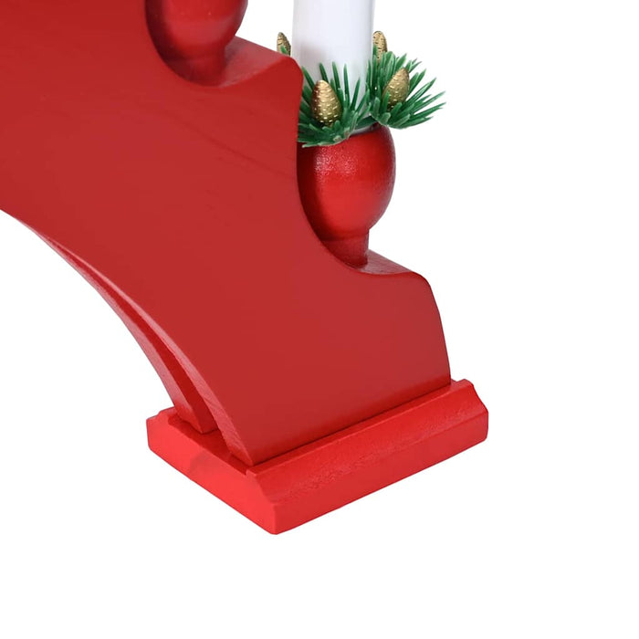 Arhă de Crăciun cu 10 lumânări LED Roșu 47 x 5 x 29 cm - WALTI WALTI