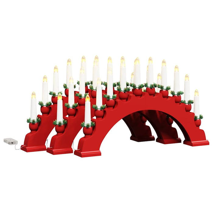 Arhă de Crăciun cu 10 lumânări LED 3 pcs Roșu 47 x 5 x 29 cm - WALTI WALTI