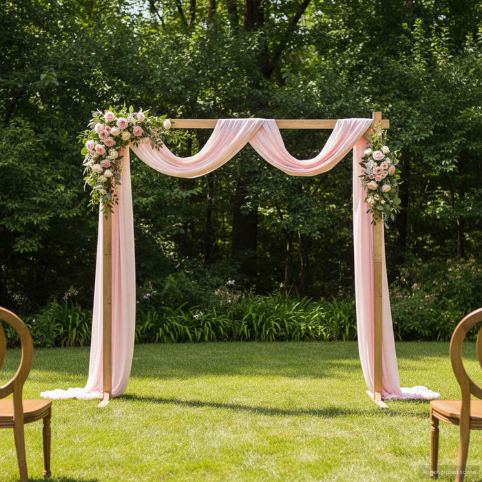 Arc de nuntă Maro deschis 225 x 95 x 226 cm Lemn de pin masiv WALTI