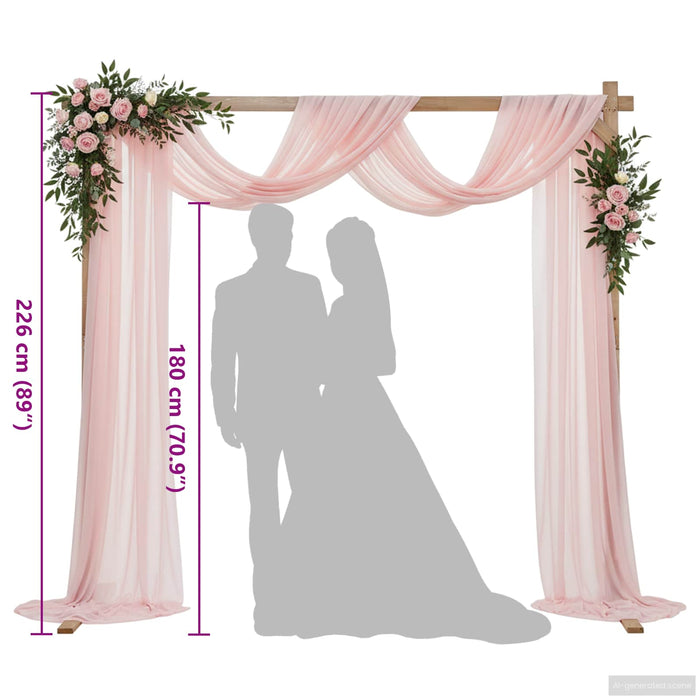 Arc de nuntă Maro deschis 225 x 95 x 226 cm Lemn de pin masiv WALTI