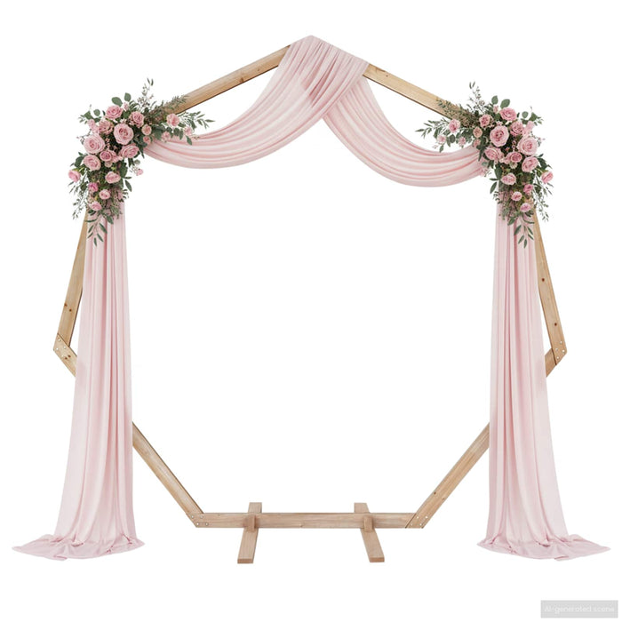 Arc de nuntă Maro deschis 221 x 92 x 216 cm Lemn de pin masiv WALTI
