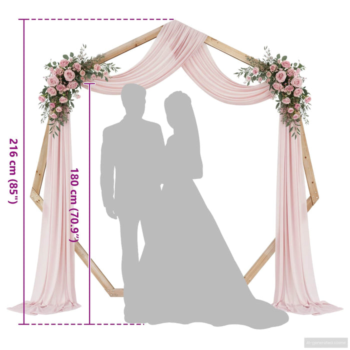 Arc de nuntă Maro deschis 221 x 92 x 216 cm Lemn de pin masiv WALTI