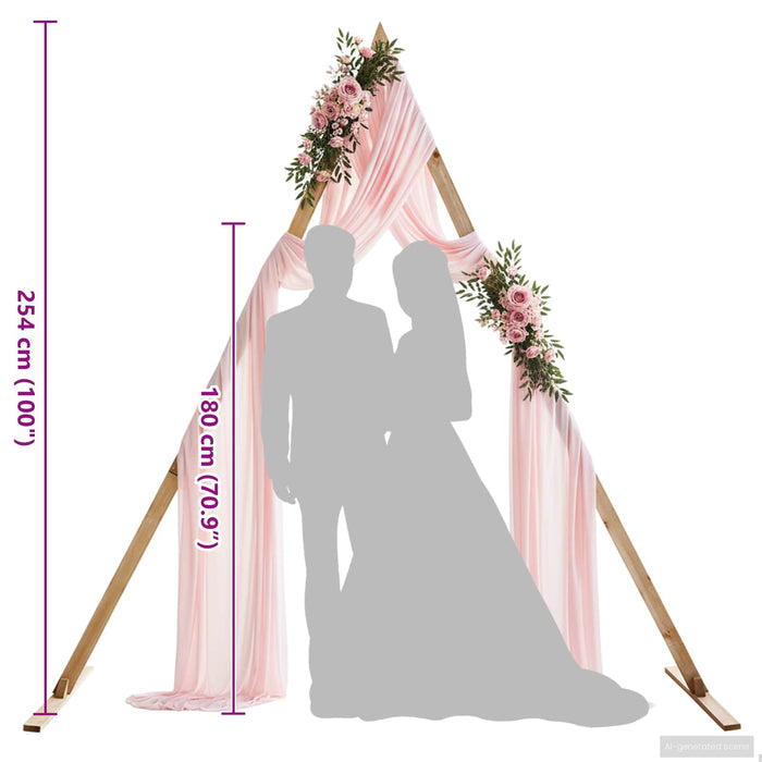 Arc de nuntă Maro deschis 202 x 95 x 254 cm Lemn de pin masiv - WALTI WALTI