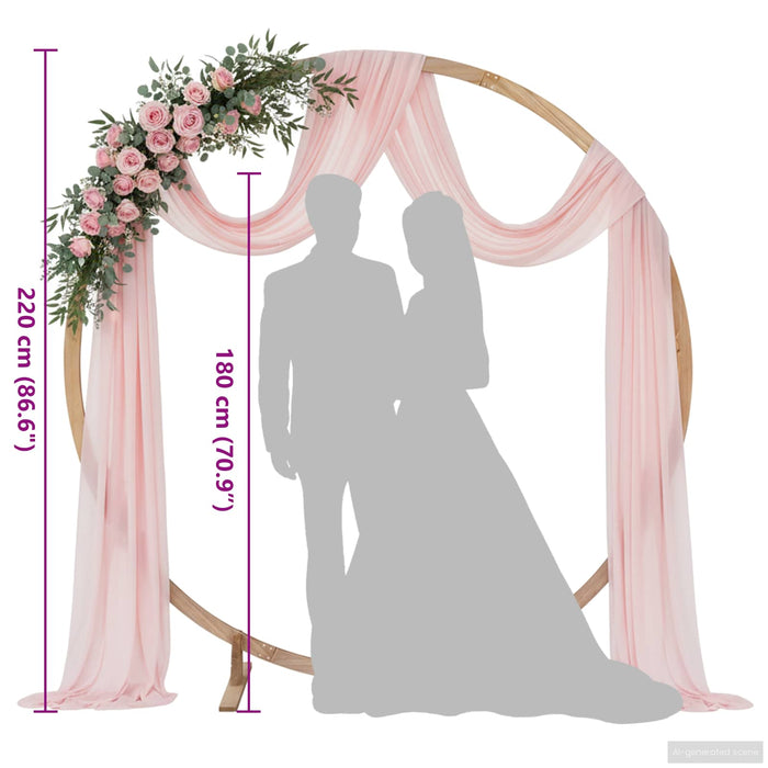 Arc de nuntă Maro deschis 224 x 80 x 220 cm Lemn de pin masiv WALTI