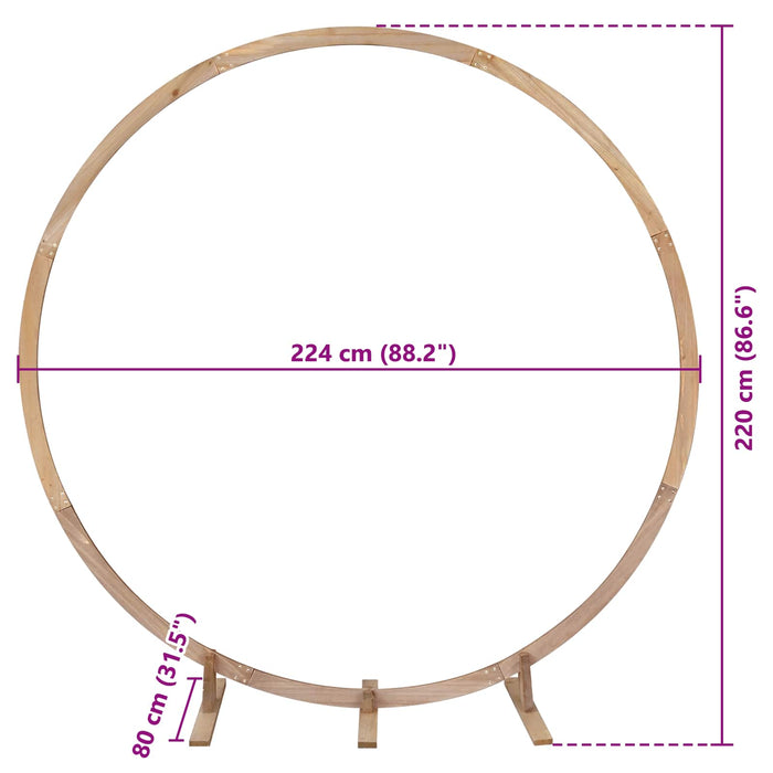 Arc de nuntă Maro deschis 224 x 80 x 220 cm Lemn de pin masiv WALTI