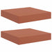 Raft de perete 2 pcs Roșu 23 x 23,5 x 4 cm Lemn compozit - WALTI WALTI