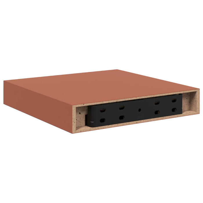 Raft de perete 2 pcs Roșu 23 x 23,5 x 4 cm Lemn compozit - WALTI WALTI