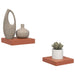 Raft de perete 2 pcs Roșu 23 x 23,5 x 4 cm Lemn compozit - WALTI WALTI