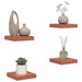 Raft de perete 4 pcs Roșu 23 x 23,5 x 4 cm Lemn compozit - WALTI WALTI