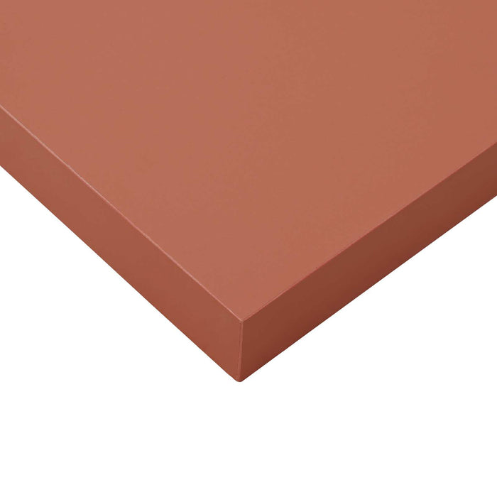 Raft de perete 2 pcs Roșu 40 x 23,5 x 4 cm Lemn compozit - WALTI WALTI