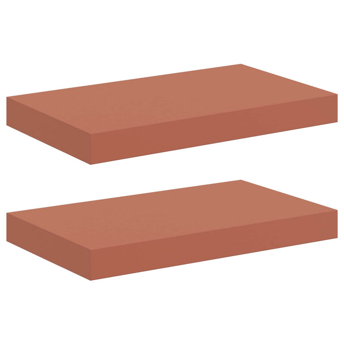 Raft de perete 2 pcs Roșu 40 x 23,5 x 4 cm Lemn compozit - WALTI WALTI