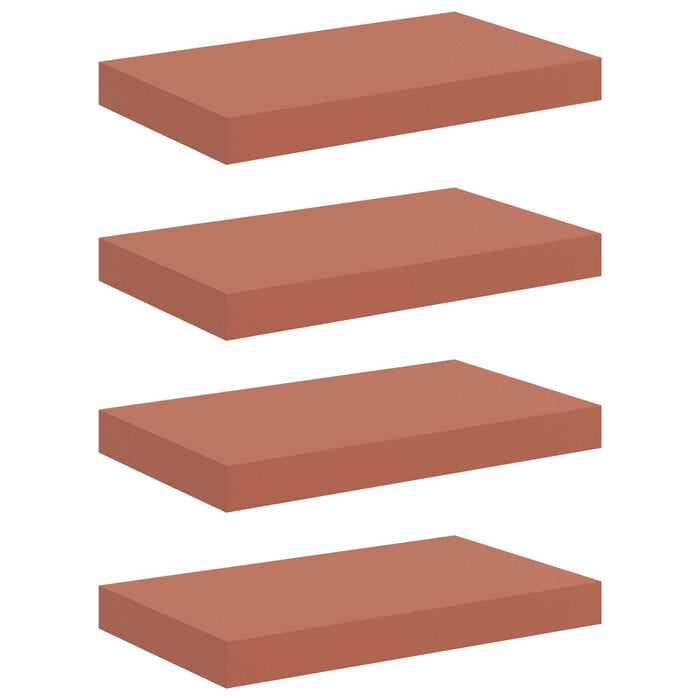 Raft de perete 4 pcs Roșu 40 x 23,5 x 4 cm Lemn compozit - WALTI WALTI