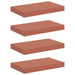 Raft de perete 4 pcs Roșu 40 x 23,5 x 4 cm Lemn compozit - WALTI WALTI