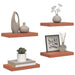 Raft de perete 4 pcs Roșu 40 x 23,5 x 4 cm Lemn compozit - WALTI WALTI