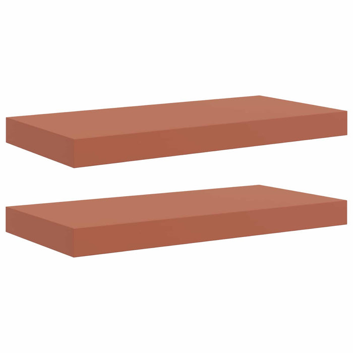 Raft de perete 2 pcs Roșu 50 x 23 x 4 cm Lemn compozit - WALTI WALTI