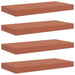 Raft de perete 4 pcs Roșu 50 x 23 x 4 cm Lemn compozit - WALTI WALTI