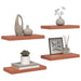 Raft de perete 4 pcs Roșu 50 x 23 x 4 cm Lemn compozit - WALTI WALTI
