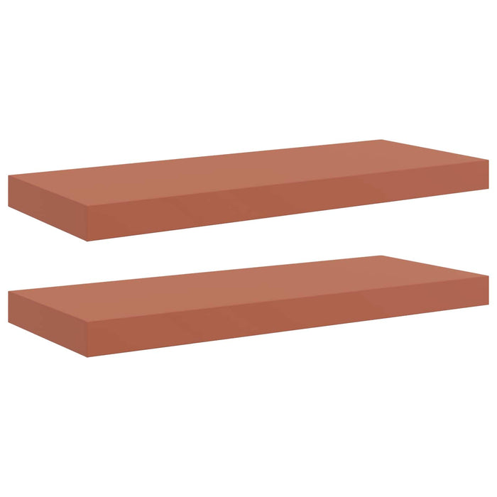 Raft de perete 2 pcs Roșu 50 x 23 x 4 cm Lemn compozit - WALTI WALTI