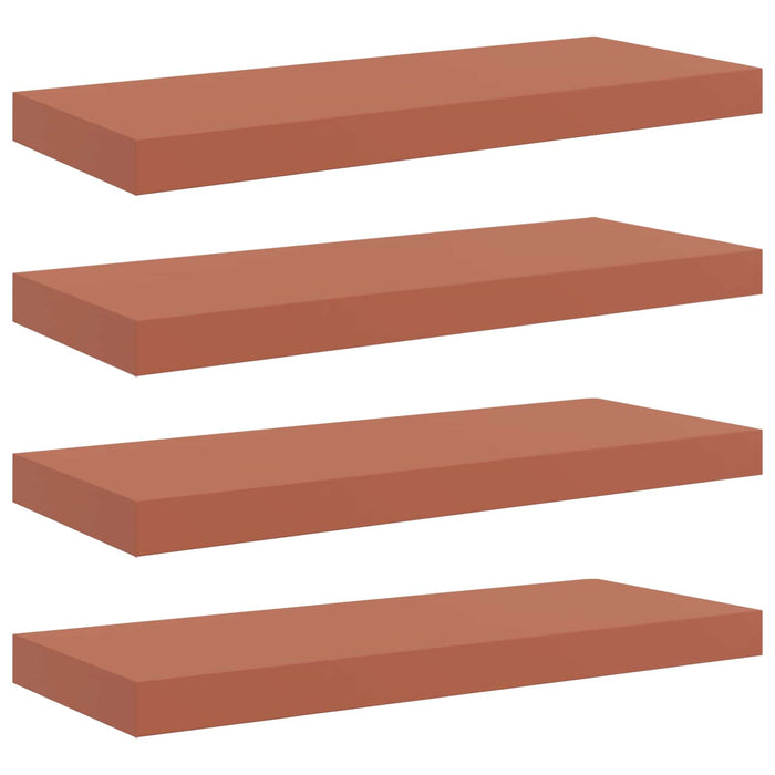 Raft de perete 4 pcs Roșu 60 x 23 x 4 cm Lemn compozit - WALTI WALTI