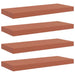 Raft de perete 4 pcs Roșu 60 x 23 x 4 cm Lemn compozit - WALTI WALTI