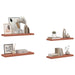 Raft de perete 4 pcs Roșu 80 x 23,5 x 4 cm Lemn compozit - WALTI WALTI