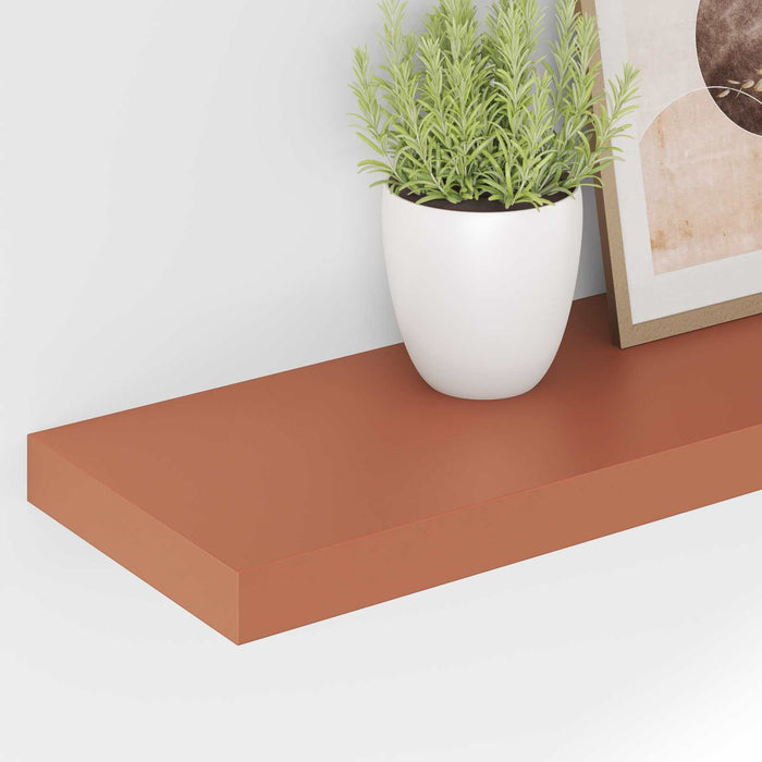 Raft de perete Pe perete Roșu 90 x 23,5 x 4 cm Lemn compozit - WALTI WALTI