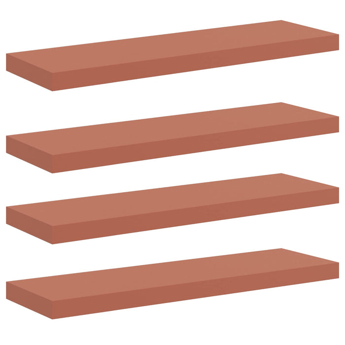 Raft de perete 4 pcs Roșu 90 x 23,5 x 4 cm Lemn compozit - WALTI WALTI