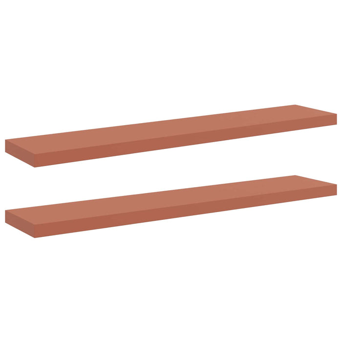 Raft de perete 2 pcs Roșu 120 x 23,5 x 4 cm Lemn compozit - WALTI WALTI