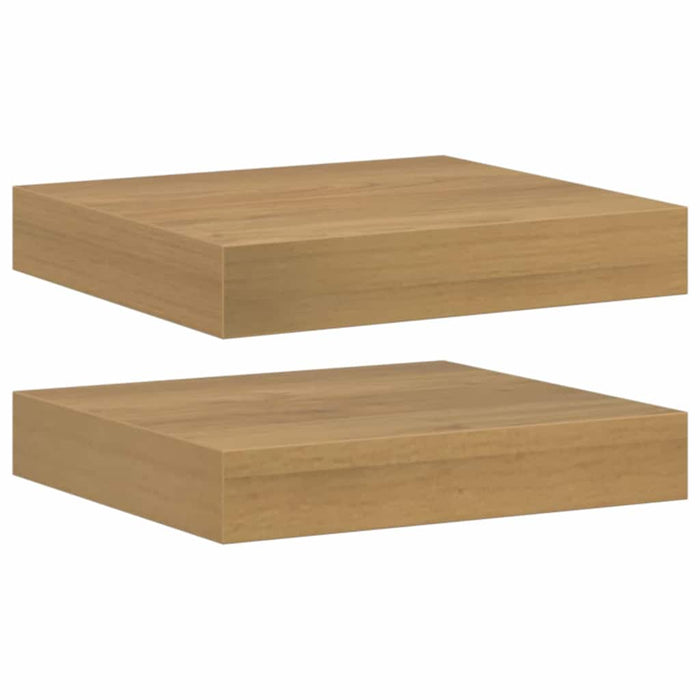 Raft de perete 2 pcs Maro 23 x 23,5 x 4 cm Lemn compozit - WALTI WALTI
