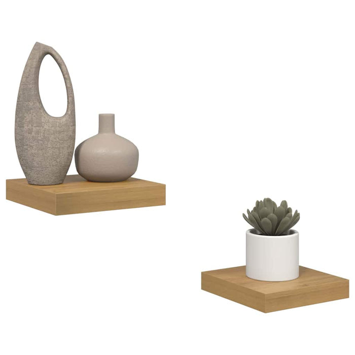 Raft de perete 2 pcs Maro 23 x 23,5 x 4 cm Lemn compozit - WALTI WALTI