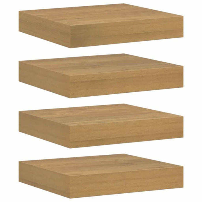 Raft de perete 4 pcs Maro 23 x 23,5 x 4 cm Lemn compozit - WALTI WALTI