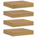 Raft de perete 4 pcs Maro 23 x 23,5 x 4 cm Lemn compozit - WALTI WALTI