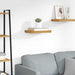 Raft de perete Pe perete Maro 40 x 23,5 x 4 cm Lemn compozit - WALTI WALTI