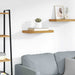 Raft de perete Pe perete Maro 50 x 23 x 4 cm Lemn compozit - WALTI WALTI