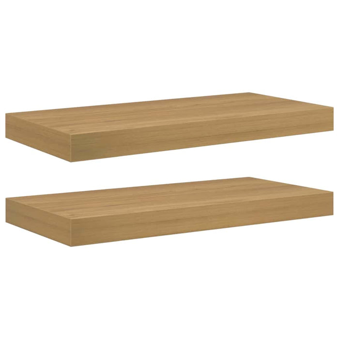 Raft de perete 2 pcs Maro 50 x 23 x 4 cm Lemn compozit - WALTI WALTI