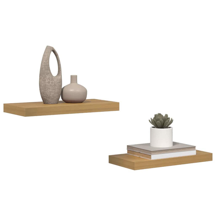 Raft de perete 2 pcs Maro 50 x 23 x 4 cm Lemn compozit - WALTI WALTI