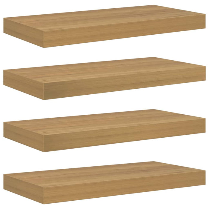 Raft de perete Montare pe perete 4 buc. Maro 50 x 23,5 x 3,8 cm WALTI