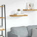 Raft de perete Pe perete Maro 50 x 23 x 4 cm Lemn compozit - WALTI WALTI