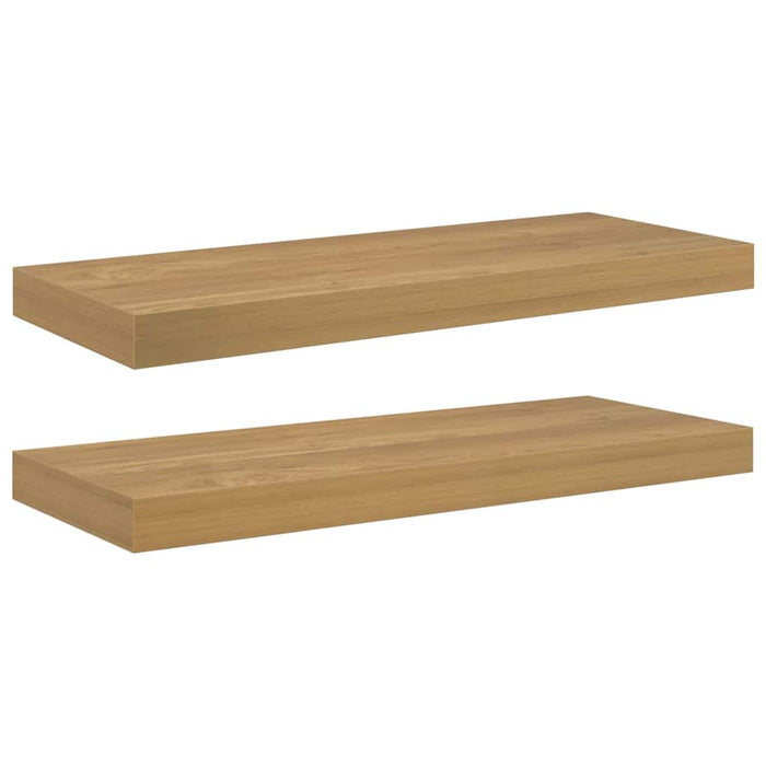 Raft de perete 2 pcs Maro 50 x 23 x 4 cm Lemn compozit - WALTI WALTI