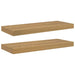Raft de perete 2 pcs Maro 50 x 23 x 4 cm Lemn compozit - WALTI WALTI