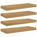 Raft de perete Montare pe perete 4 buc. Maro 60 x 23,5 x 3,8 cm - WALTI WALTI