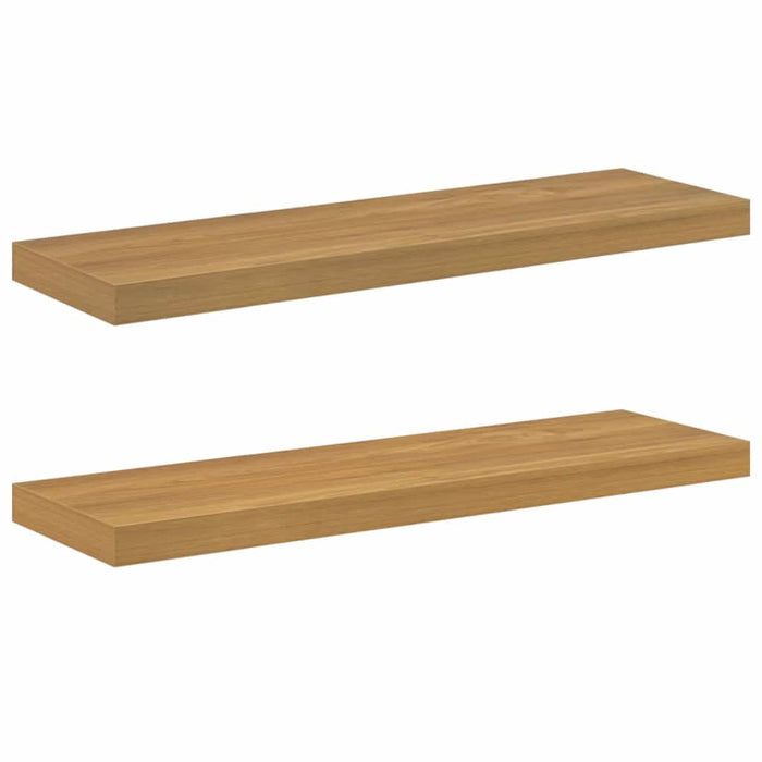 Raft de perete 2 pcs Maro 90 x 23,5 x 4 cm Lemn compozit - WALTI WALTI